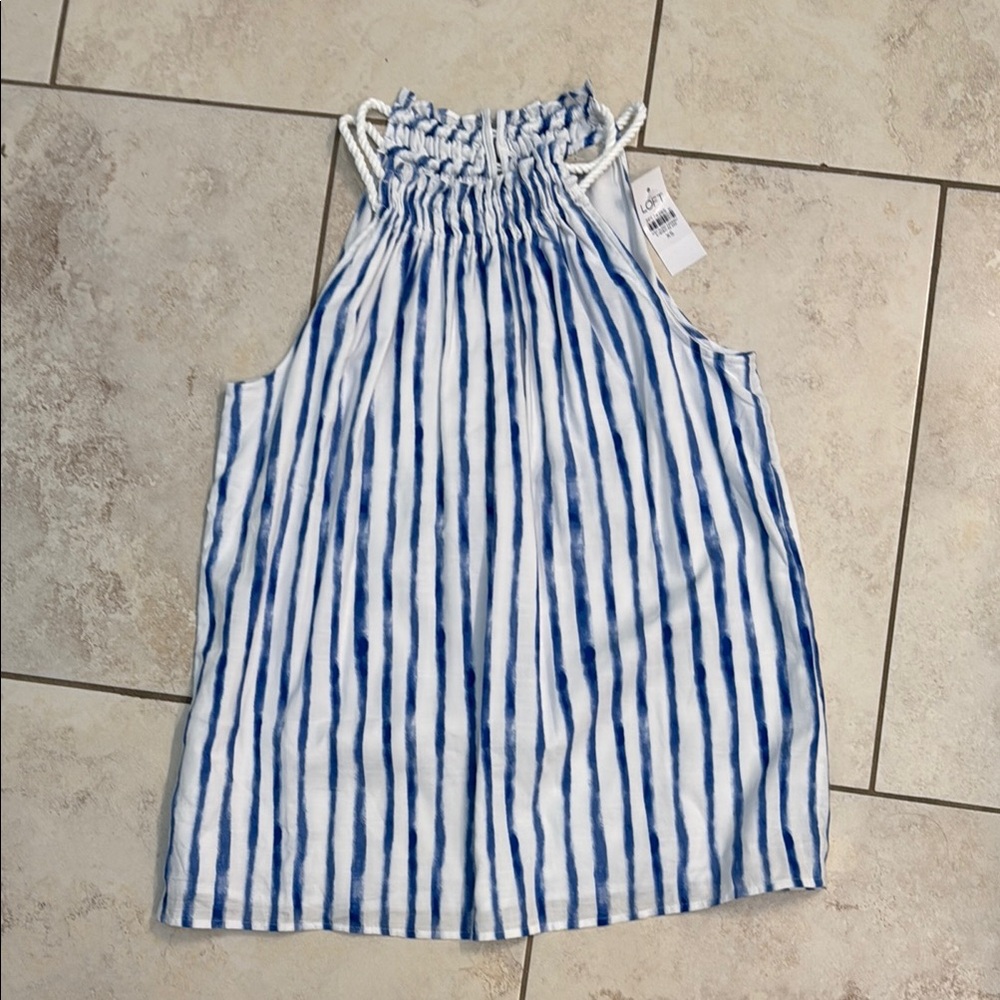 LOFT Striped Sleeveless Top